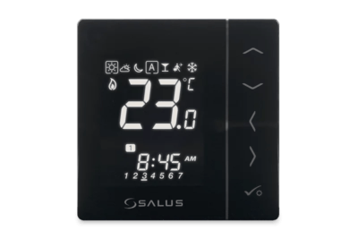 Salus termostat digjital VS30W per ngrohje ne dysheme-E zezë