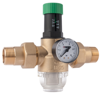 Herz Rregullator i shtypjes me  manometer dhe filter 2" Rt697